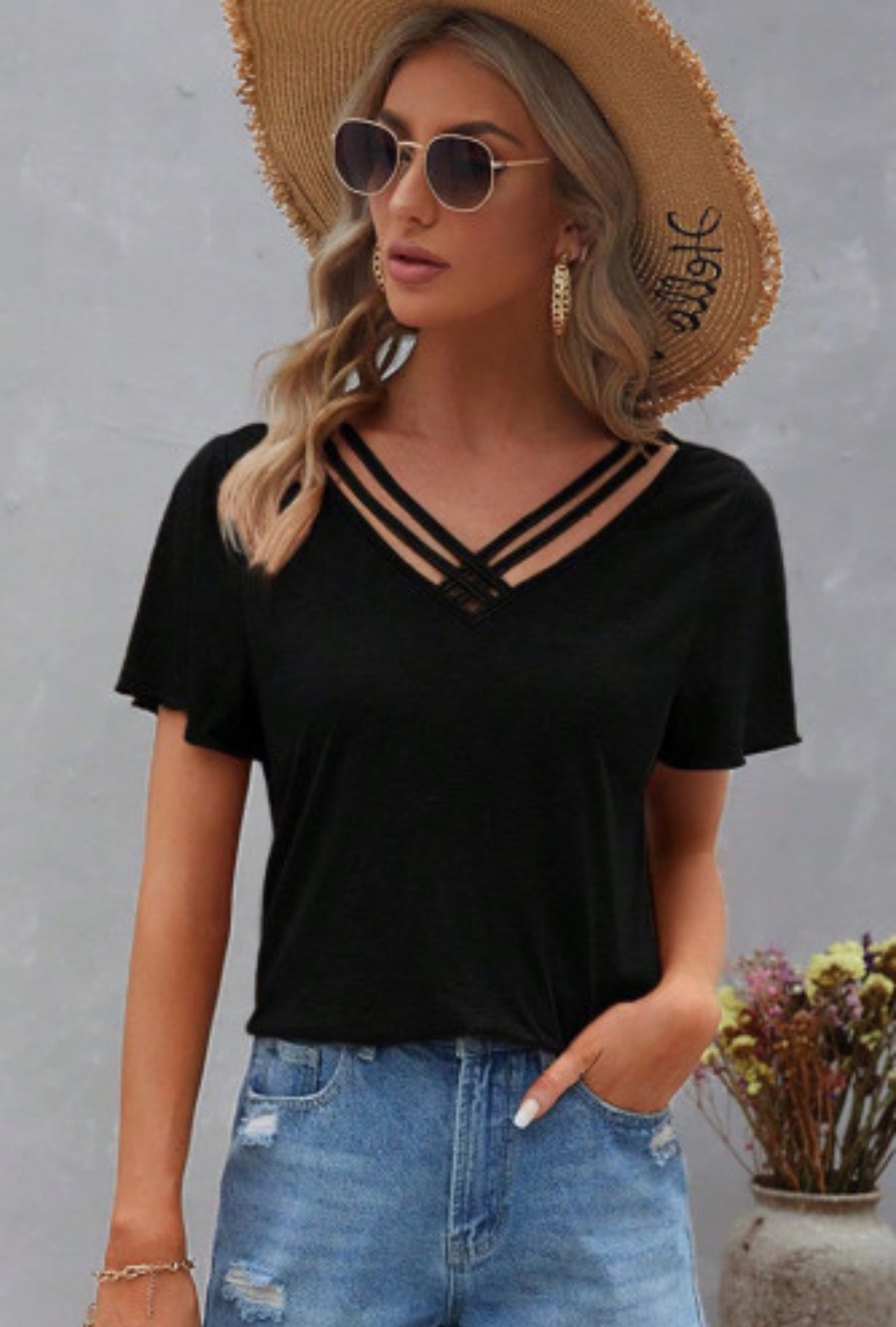 Urban Criss Cross V-Neck