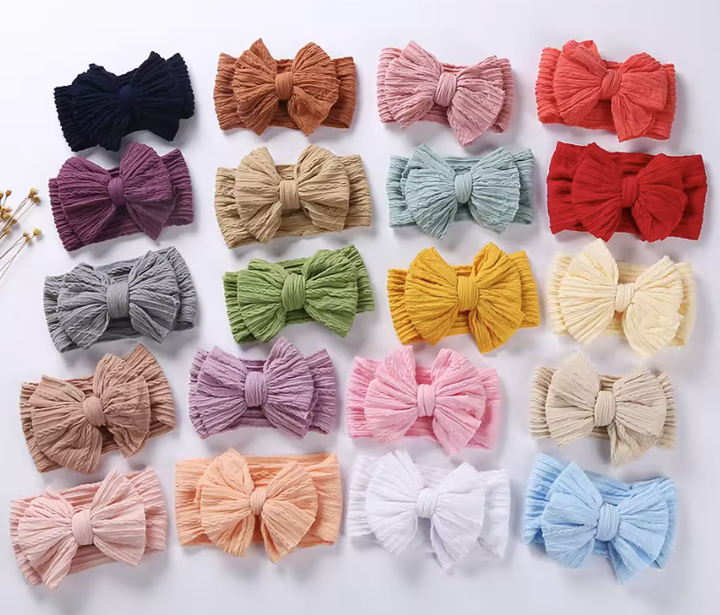 Solid Cable Bow Baby Headband
