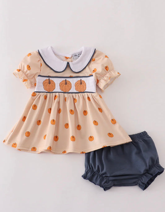 Pumpkin Spice Smock Set