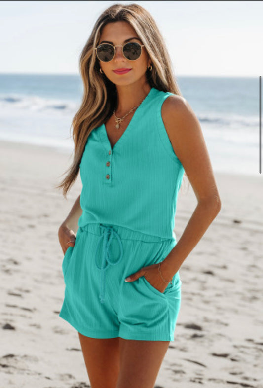 Sunset V-Neck Short Set