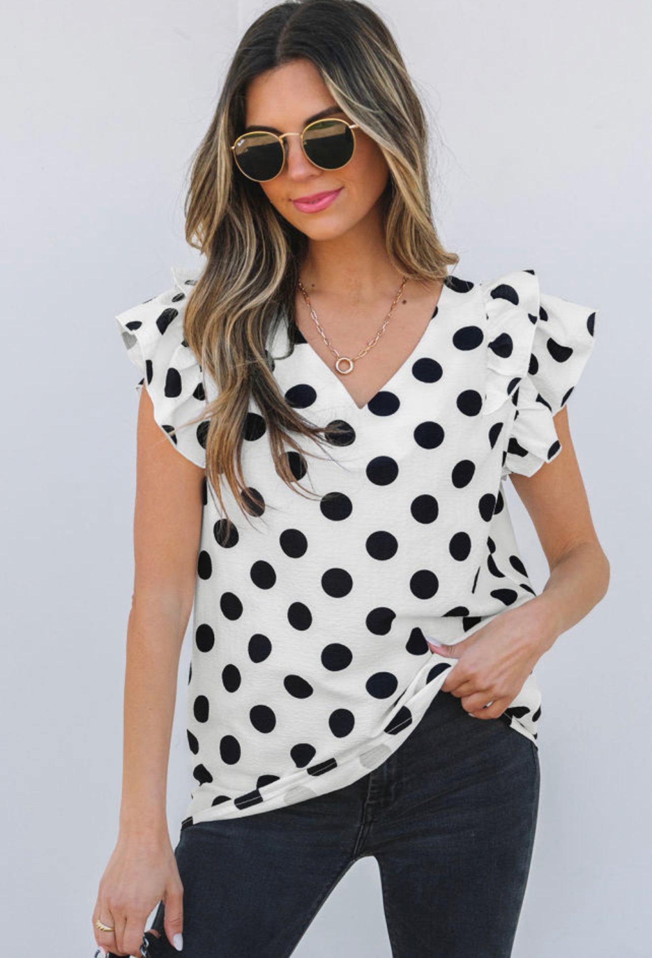 The Dottie Ruffle Top