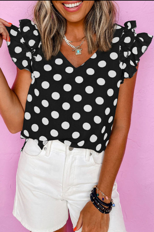 The Dottie Ruffle Top