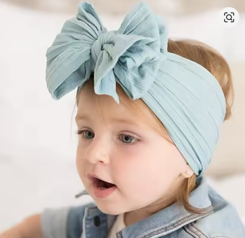 Solid Cable Bow Baby Headband
